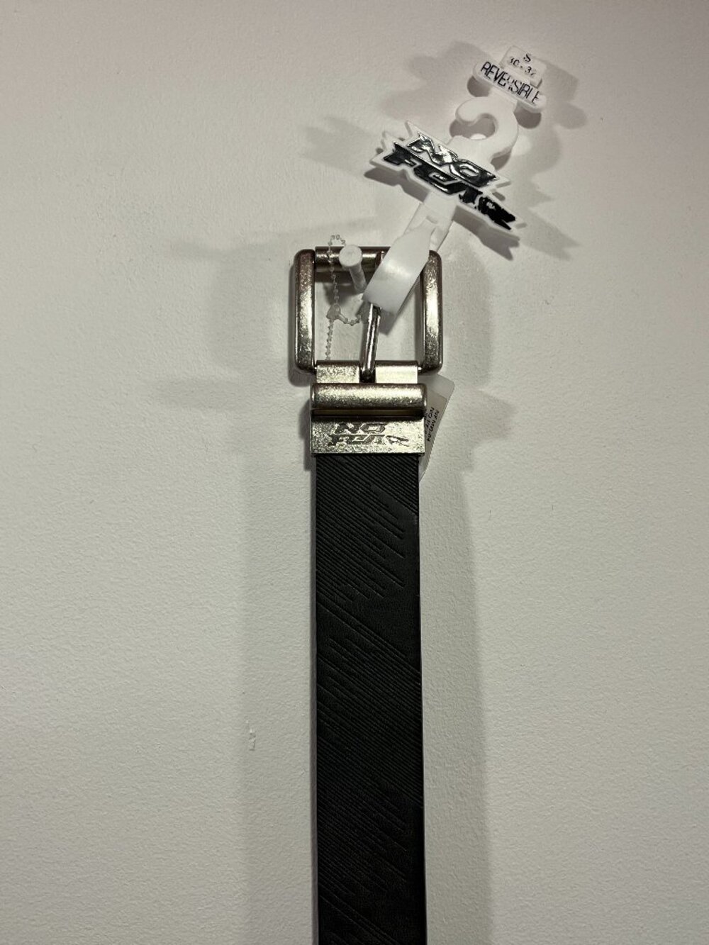 No Fear Men's Black Brown Reversible Faux Leather Belt - Size Small 30-32 - NWT